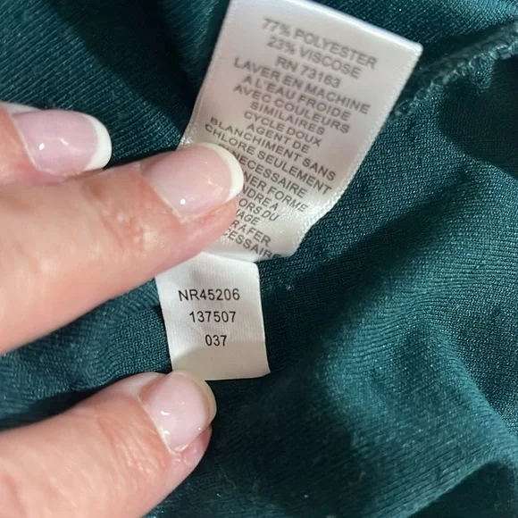 SPENSE EMERALD GREEN KEYHOLE BACK SCOOP NECK SWISS DOT TEXTURE A-LINE DRESS SZ S - Picture 8 of 8